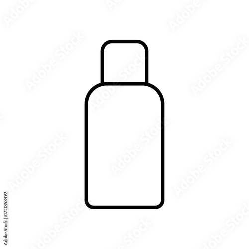
An illustration of a black icon of makeup and beauty salon supplies on a white background