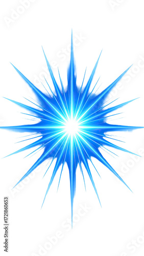 Radiant blue starburst