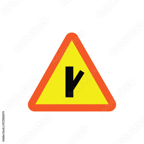Free Download Yellow Road Sign. Side Road Sign. - GFXLoad