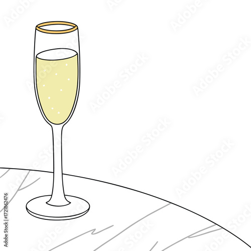 Raise a glass to success with this elegant champagne flute, perfect for celebrations, achievements, and adding a touch of luxury to your designs
