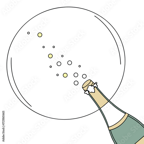 Pouring bubbly champagne into a glass for celebrations and special occasions, conveying joy and elegance during festive events, perfect for toasts