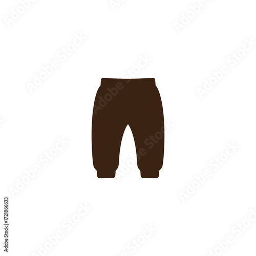 Brown pant silhouette vector flat illustration design.