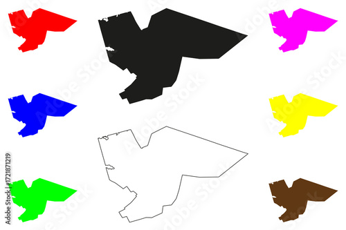 Taiping city (Malaysia) map vector illustration, scribble sketch Bandar Taiping map
