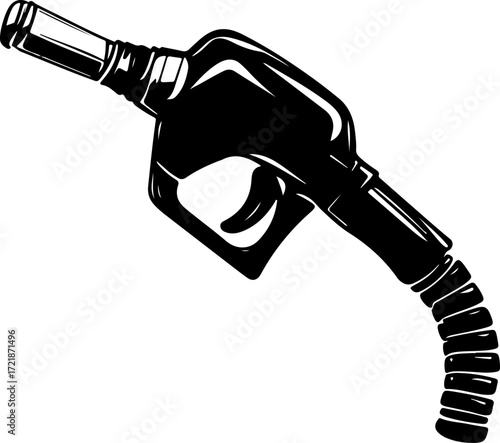 Fuel nozzle silhouette vector illustration