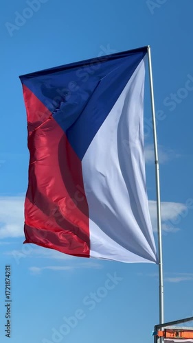 Wallpaper Mural Czech flag flying in the wind Torontodigital.ca