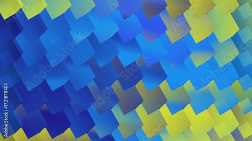 Vibrant Blue and Yellow Geometric Abstract Pattern Background