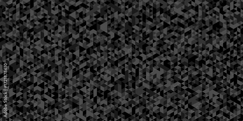 Fototapeta premium Abstract low polygon cubic black gray black vector poly triangle texture geometric pattern composed of triangular. geometric wall tile and metal cube background triangle wallpaper design. 