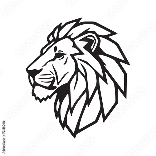Majestic Lion Head Silhouette