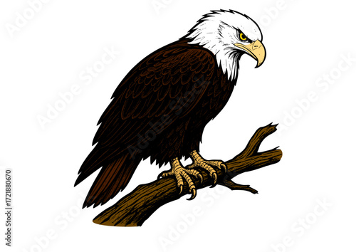 A vectorize of The Eagle's Gaze: Power and Sharpness