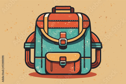 Colorful backpack design with unique patterns and stylish features for outdoor adventures