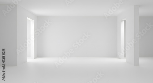 Wallpaper Mural Minimalist White Interior Space with Natural Light Torontodigital.ca