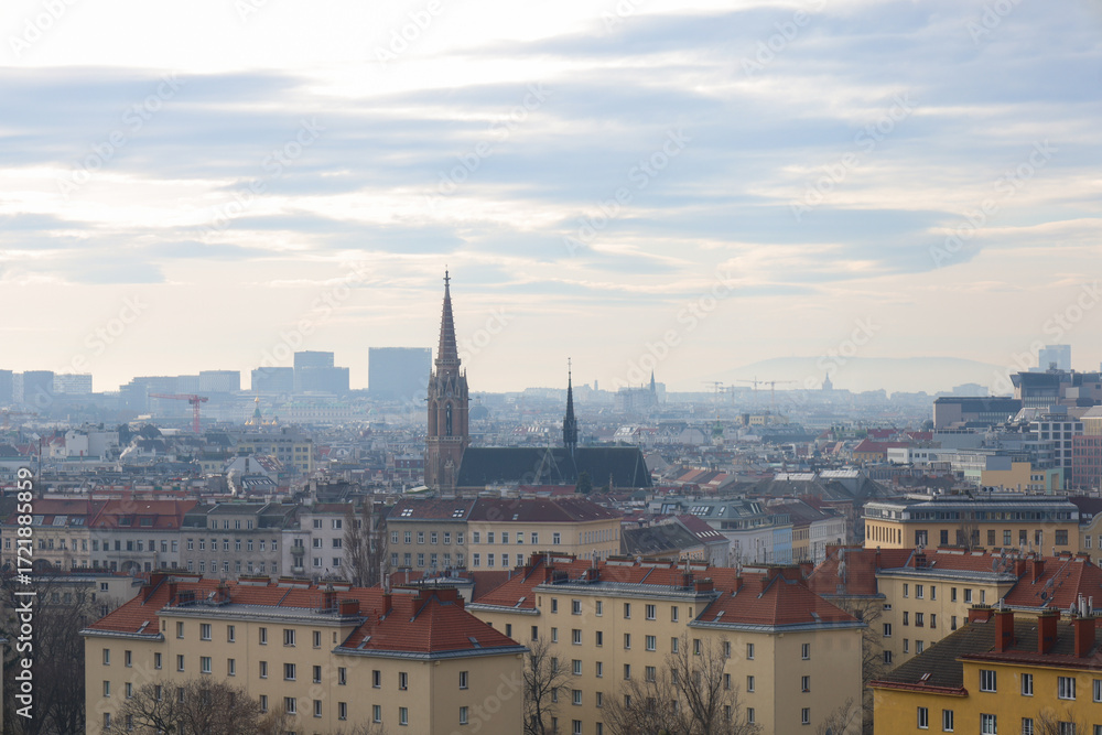 Fototapeta premium View of Vienna from a bird's eye view