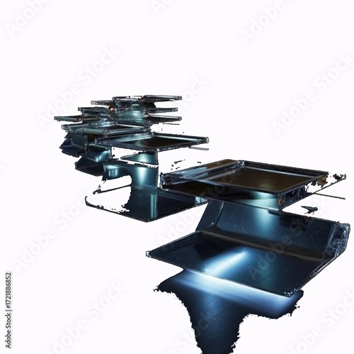 smooth, glossy, precision, engineering, symmetry, industrial, display, sleek, contemporary, geometric, 