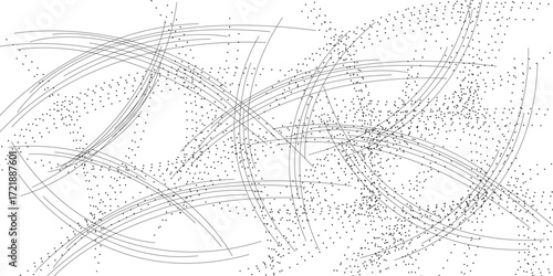 Abstract Intertwined Lines Design in Monochrome.