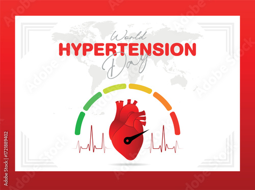 World Hypertension Day vector background