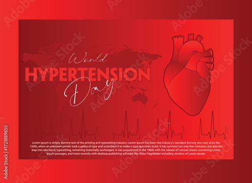 World Hypertension Day vector background