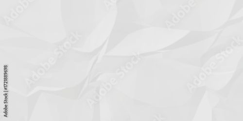 Crumple crushed aged white obsolete rumple craft design. wrinkle ripped creased white crumple aged closeup recycled document grunge paper background.	
