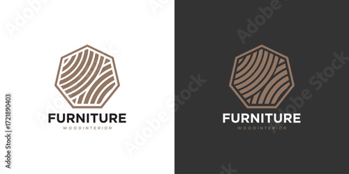 Wood furniture logo design inspiration.