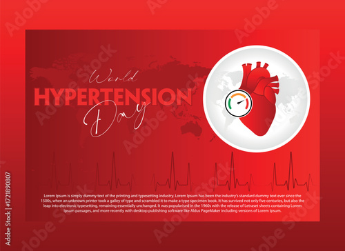 World Hypertension Day vector background