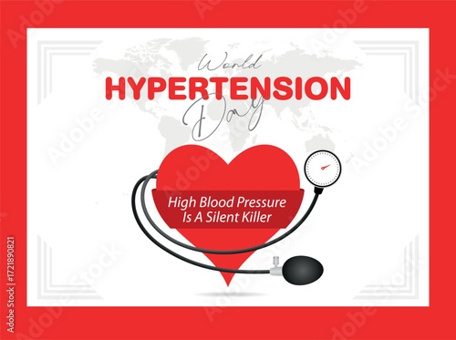 World Hypertension Day vector background