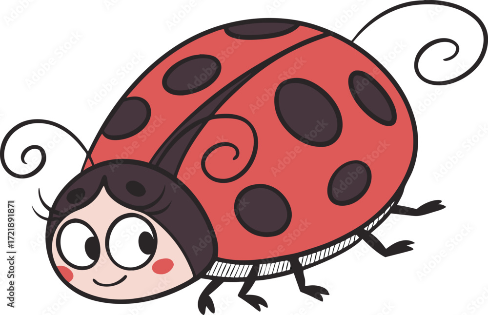 Fototapeta premium Cute Ladybug Illustration Artwork. Red Ladybug Cartoon Clipart. Realistic Ladybug Insect Illustration. Flying Ladybug Creative Artwork. Detailed Ladybug Nature Illustration. Colorful Ladybug Clipart
