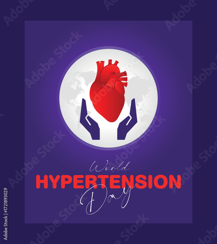 World Hypertension Day vector background