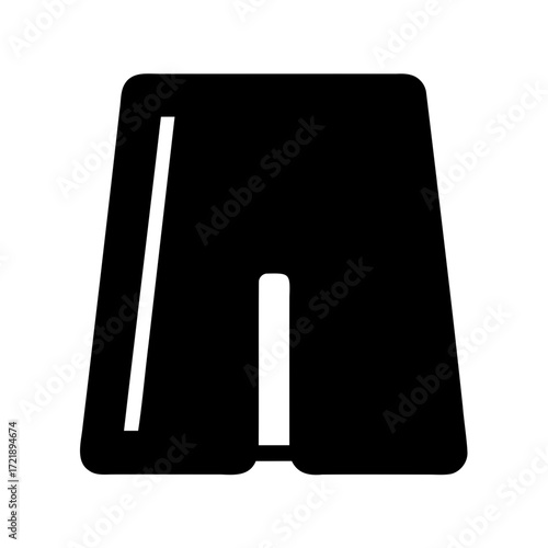 Isolated black silhouette icon of beach shorts on white background vector illustration