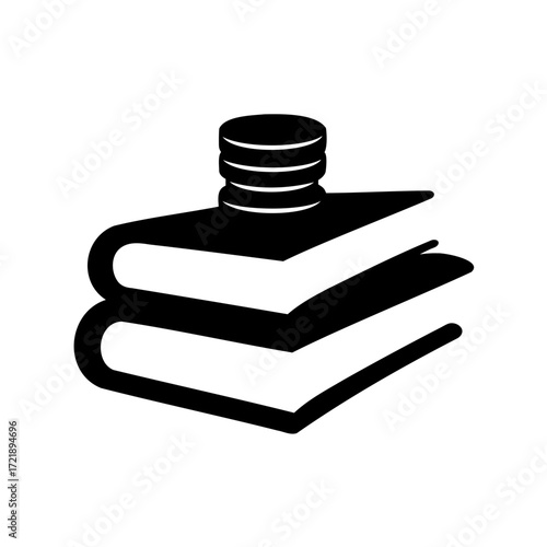 Stack of Books with Coins Representing Knowledge and Financial Investment