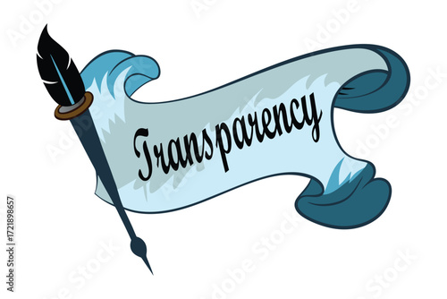 International Anti-Corruption Day Transparency Quill Scroll Vector