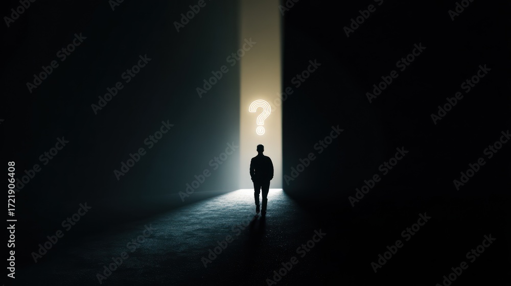 Obraz premium Person facing unclear path