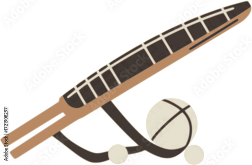 Vintage Sporting Equipment Illustration