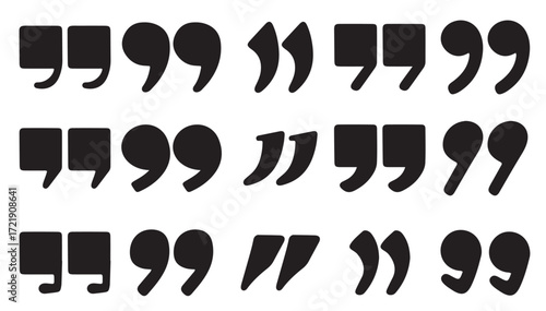 doodle sketch style of quotation marks hand drawn