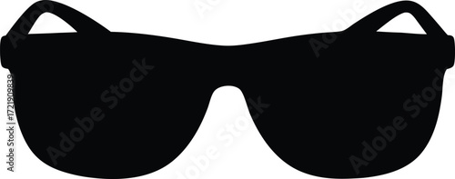  sunglasses vector, sun protection silhouette illustration