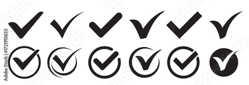 Checkmark icon design element suitable for websites, print design or app