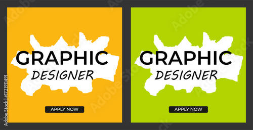 WebWe are hiring job vacancy social media post or square web banner template vector design