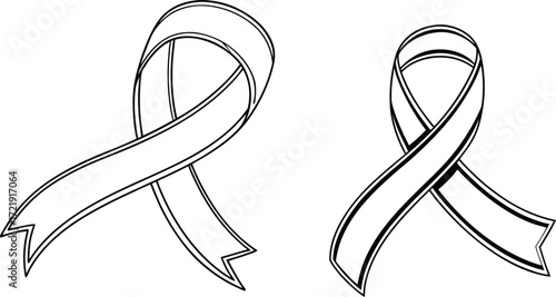 Double Awareness Ribbon vector