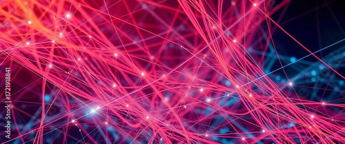 Intricate network of thin, interwoven lines forming an abstract background texture,  technology,  style