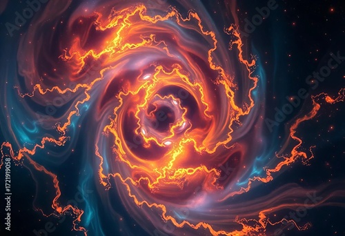 Intricate swirling nebula, cosmic dust and light forming an ethereal, repeating pattern,  subtle,  space