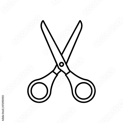 scissors icon  simple outline style 