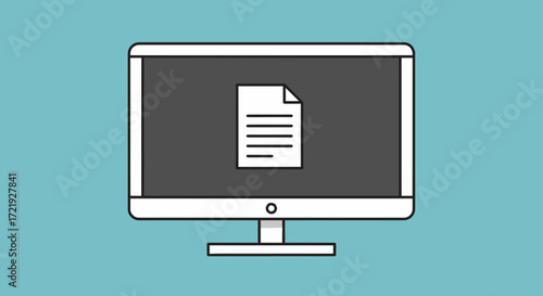 Document on Computer Screen Digital File Representation for Office and Technology Use