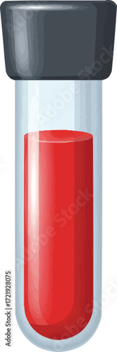 Blood sample in test tube for medical research