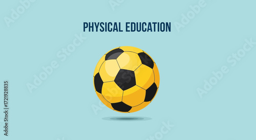 Physical Education with a Soccer Ball Illustration