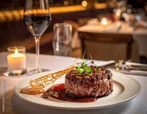 Gourmet steak dinner