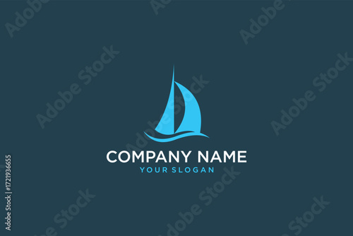 Sailboat icon with transparent background