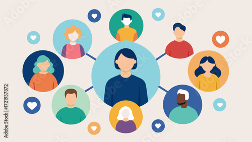 A support group for caregivers of individuals with rare diseases offering a space for caregivers to network and share information on navigating medical systems and advocating for. Vector illustration