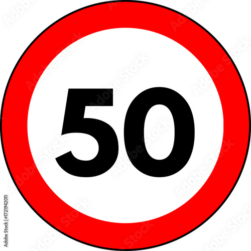 Speed limit 50 sign