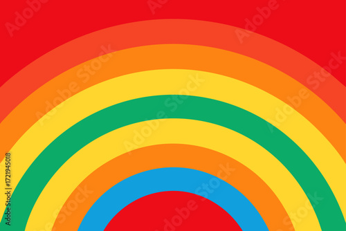 A vibrant, circular rainbow spiral pattern on a colorful abstract backdrop