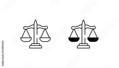 Law icon design with white background stock illustration