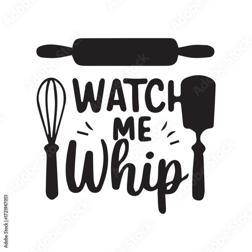 Watch me whip baking tools on white background