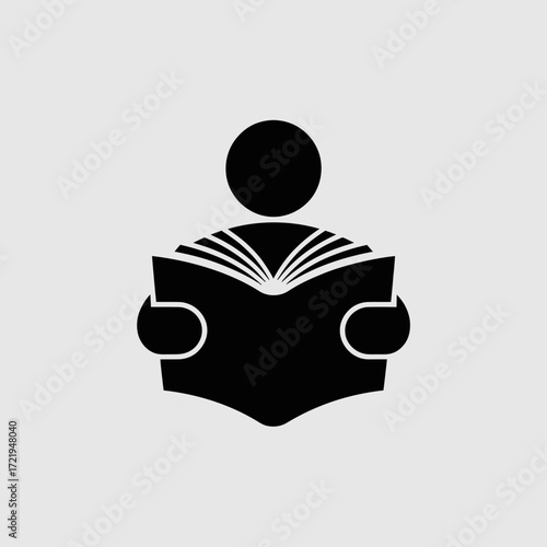 Knowledge is Power Icon – Reading, Learning, Education, Wisdom, Inspiration Symbol